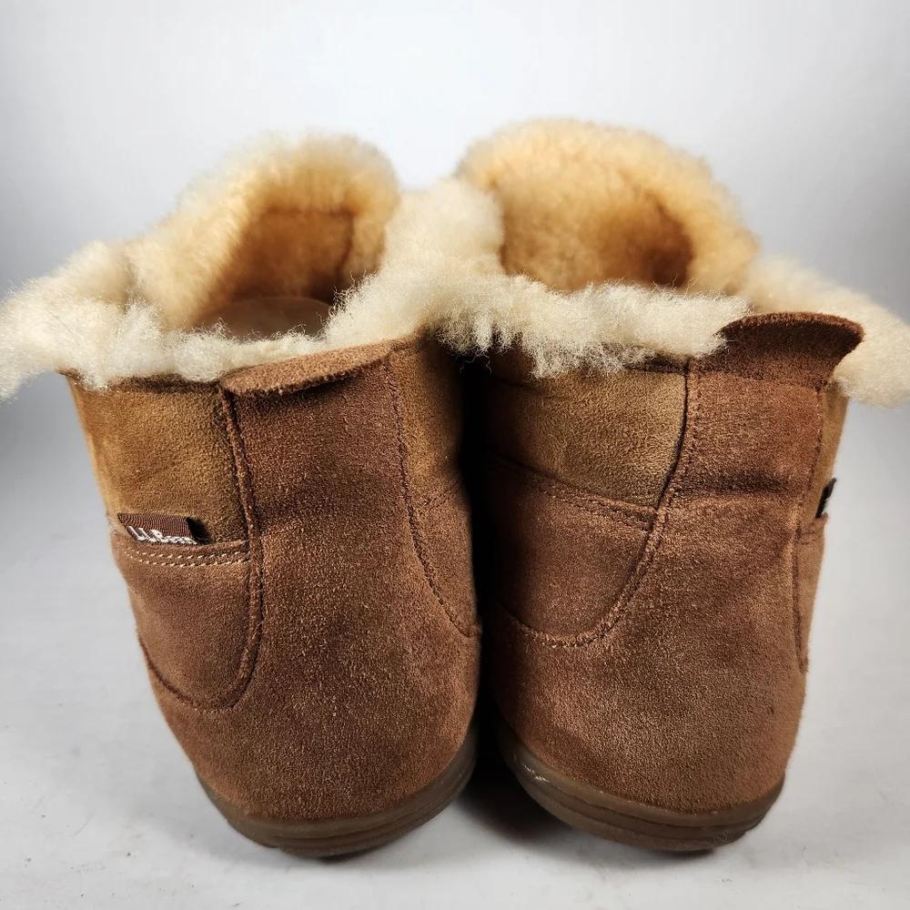 L.L. BEAN Mens Wicked Good Chukka Boot 12 Brown Shearling Lined Shoe Slipper - Picture 5 of 12